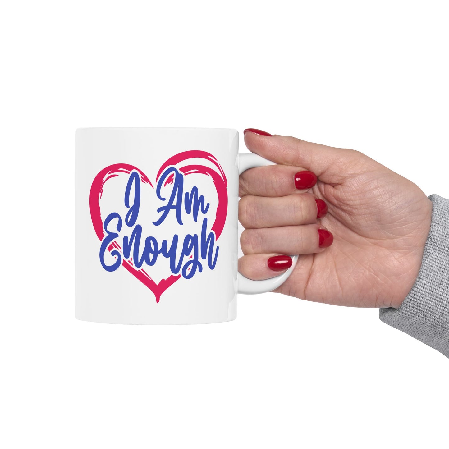 Wellness Mug - I Am Enough Heart