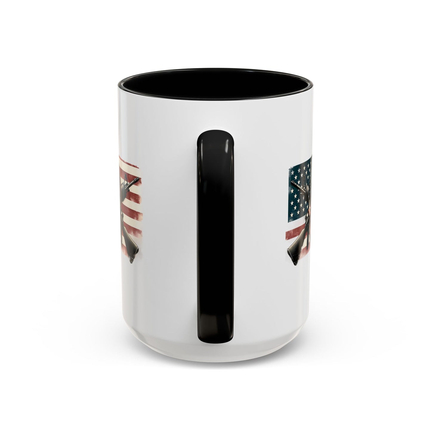 4th of July Mug - Skull Guns Flag