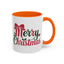 Christmas Mug - Merry Christmas Red & Green Text Bow