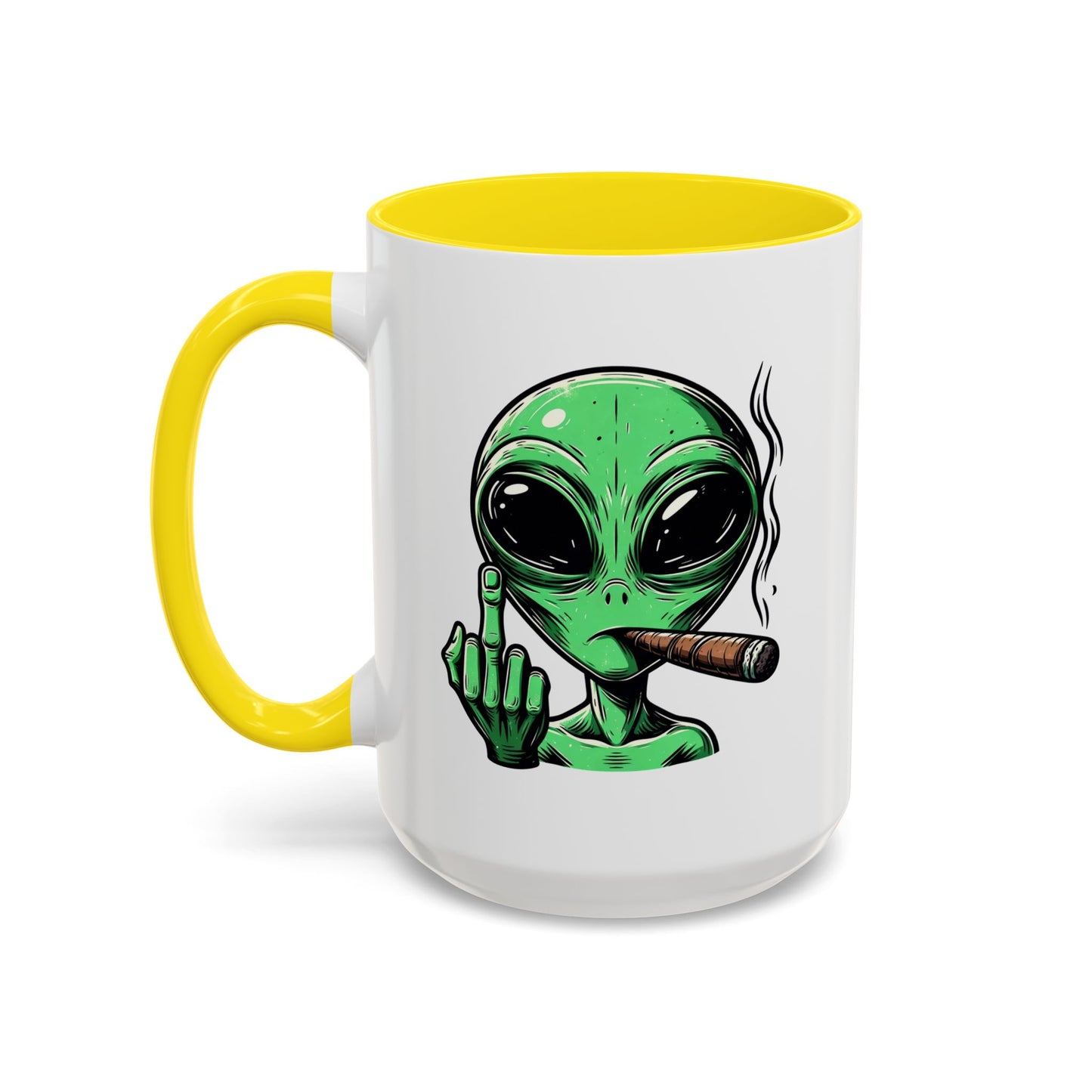 Adult Mug - Green Alien Fuck You Human