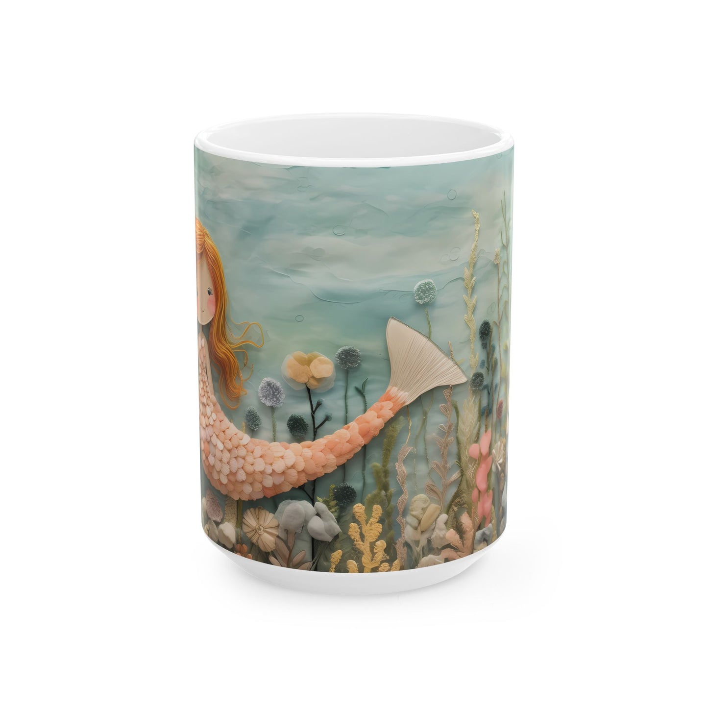 Artistic Mug - Felted Mermaid