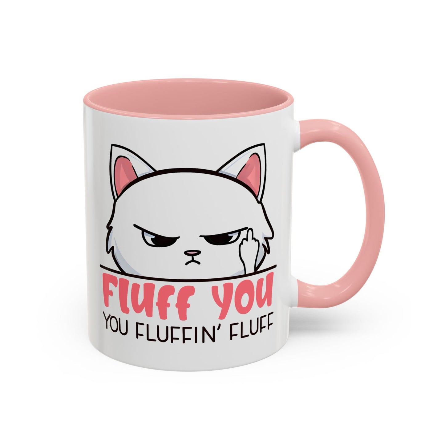 Adult Mug - Fluff You White Cat