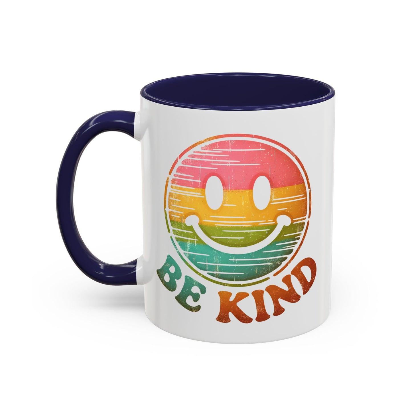 Motivation Mug - Retro Smiley Face Be Kind