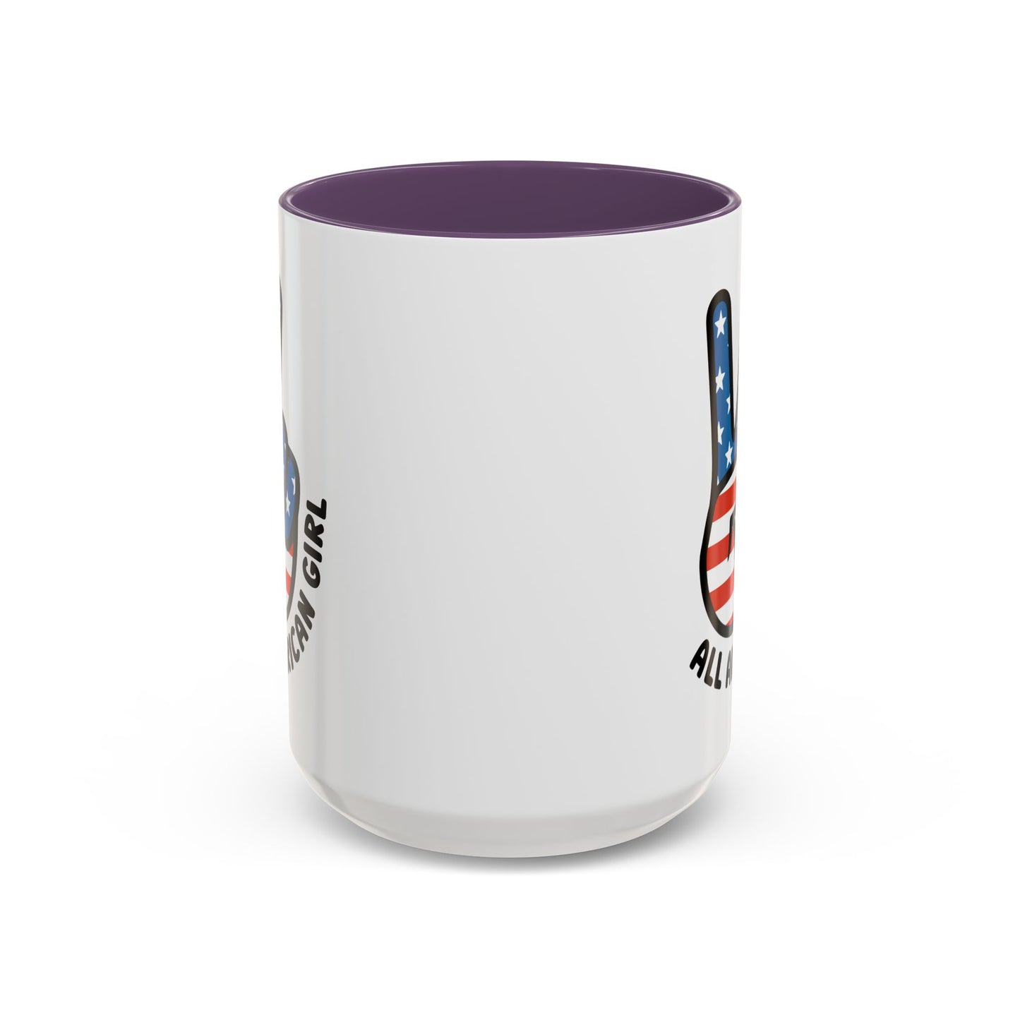 4th of July Mug - All American Girl Peace Sign