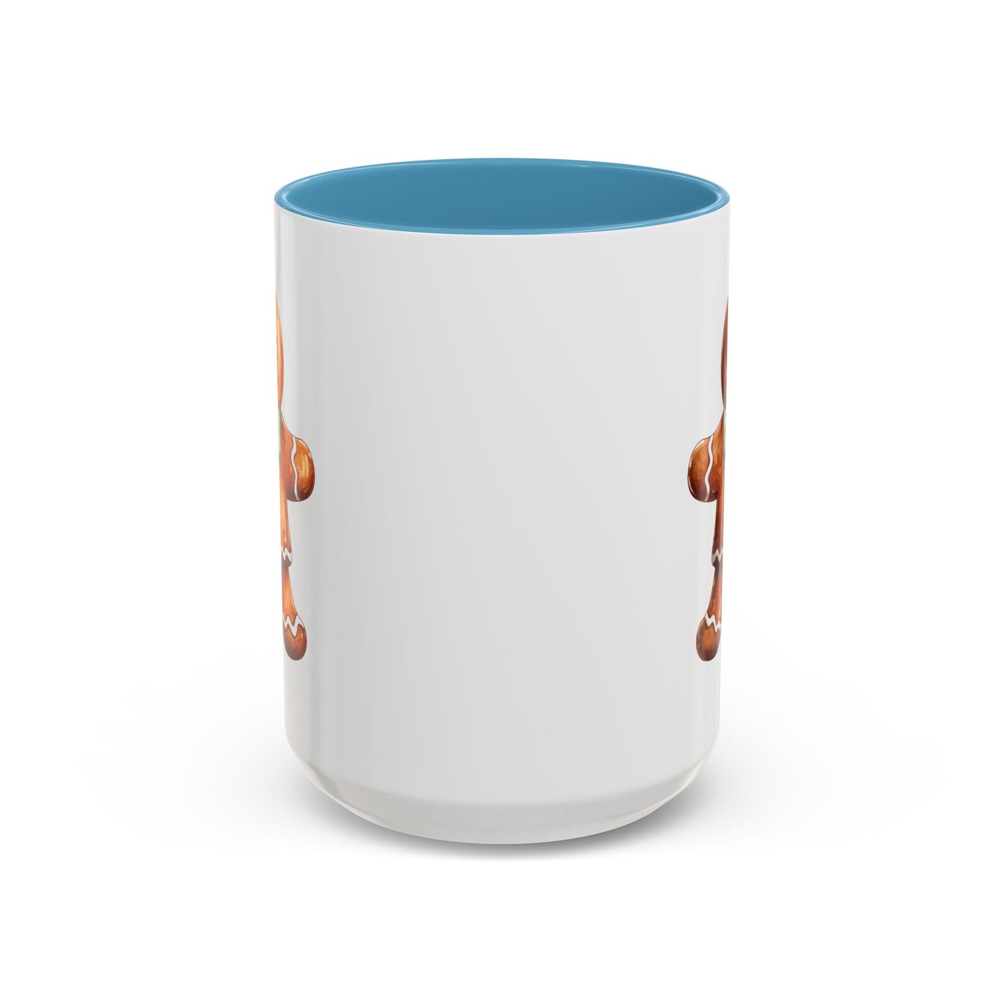 Christmas Mug - Gingerbread Man Green Bow