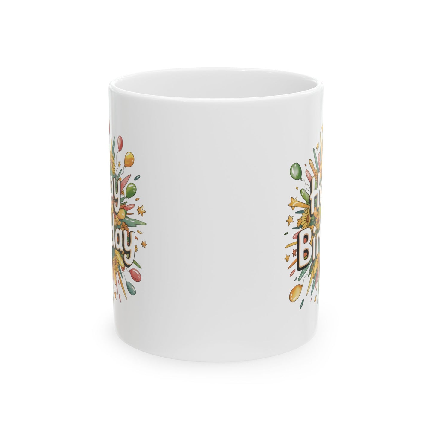 Birthday Mug - Happy Birthday Flower Bouquet