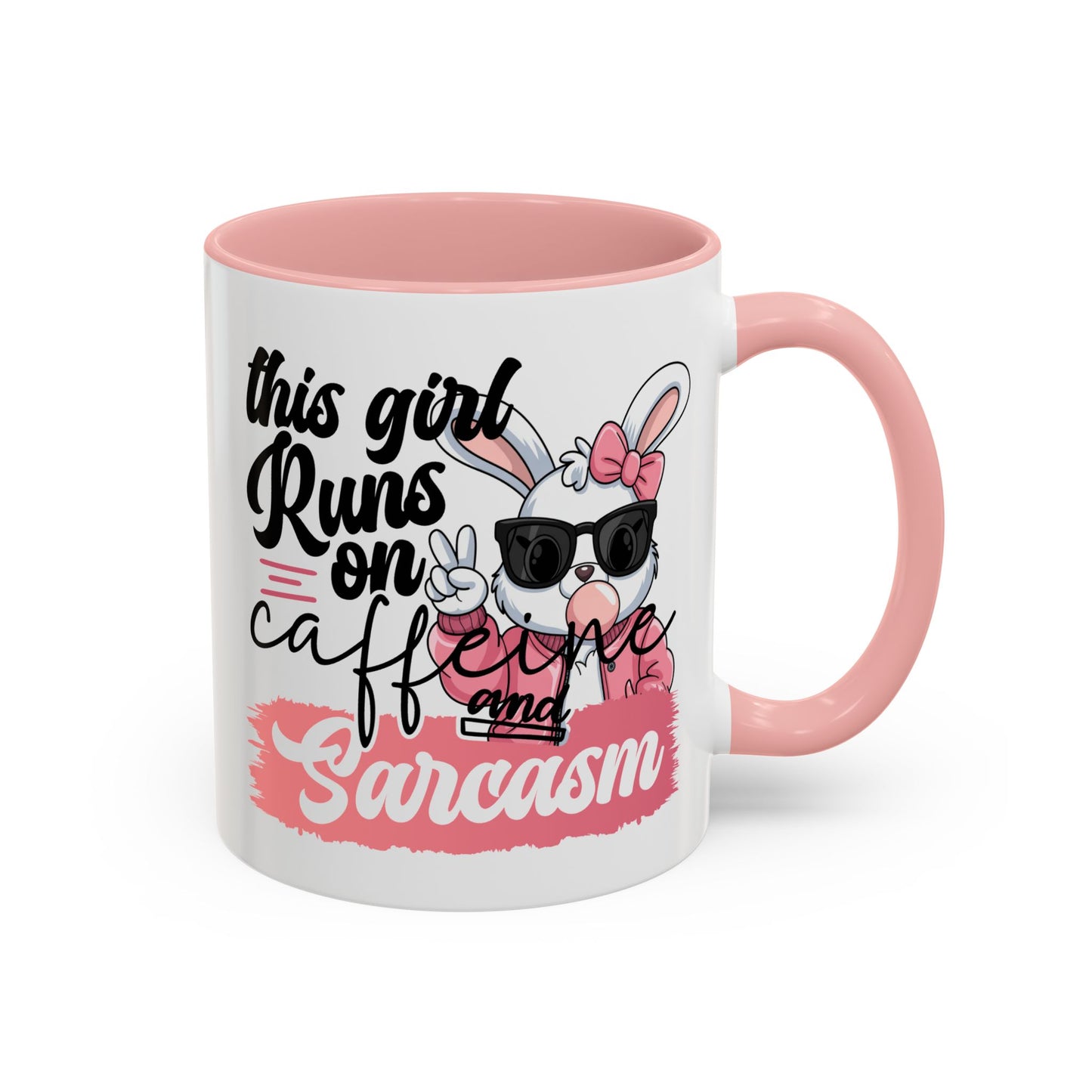 Humor Mug - This Girl Runs on Caffeine & Sarcasm