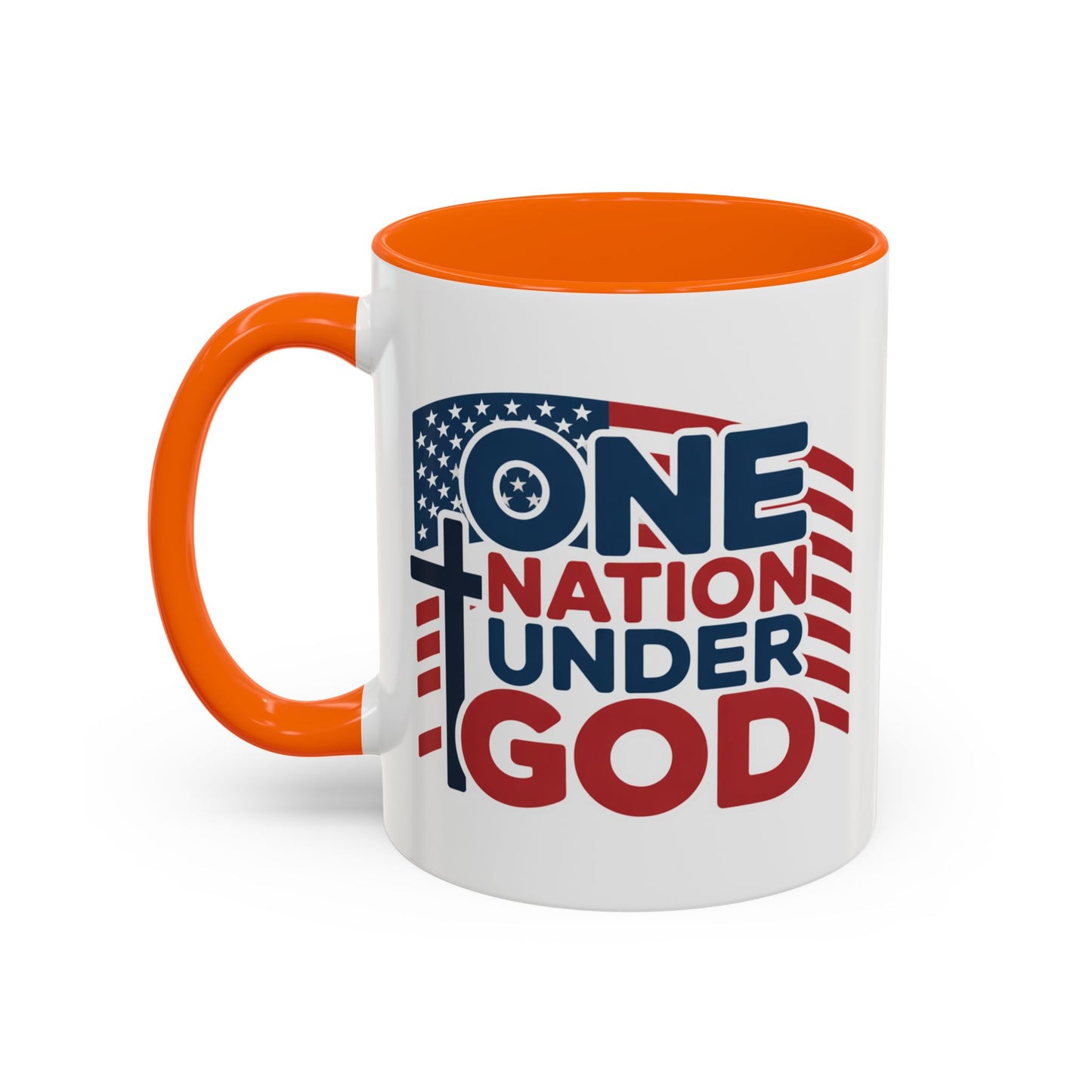 Religious Mug - One Nation Flag Cross