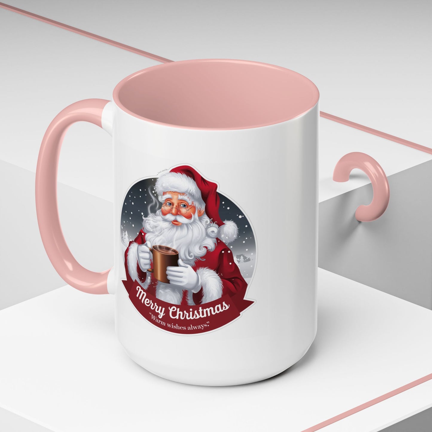 Christmas Mug - Merry Christmas Warm Wishes Always Santa