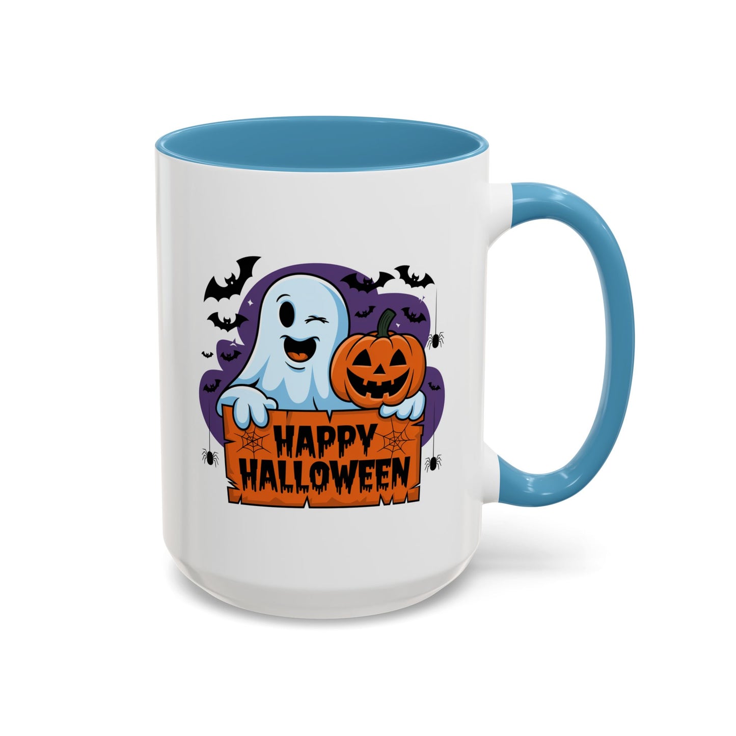 Halloween Mug - Winking Ghost With Pumpkin