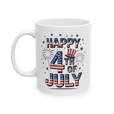 4th of July Mug - Happy 4th of July American Flag