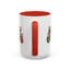 Christmas Mug - Merry Christmas Green Yellow & Red Text Hats
