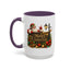 Christmas Mug - Merry Christmas Gold Text Santa Point Ornaments