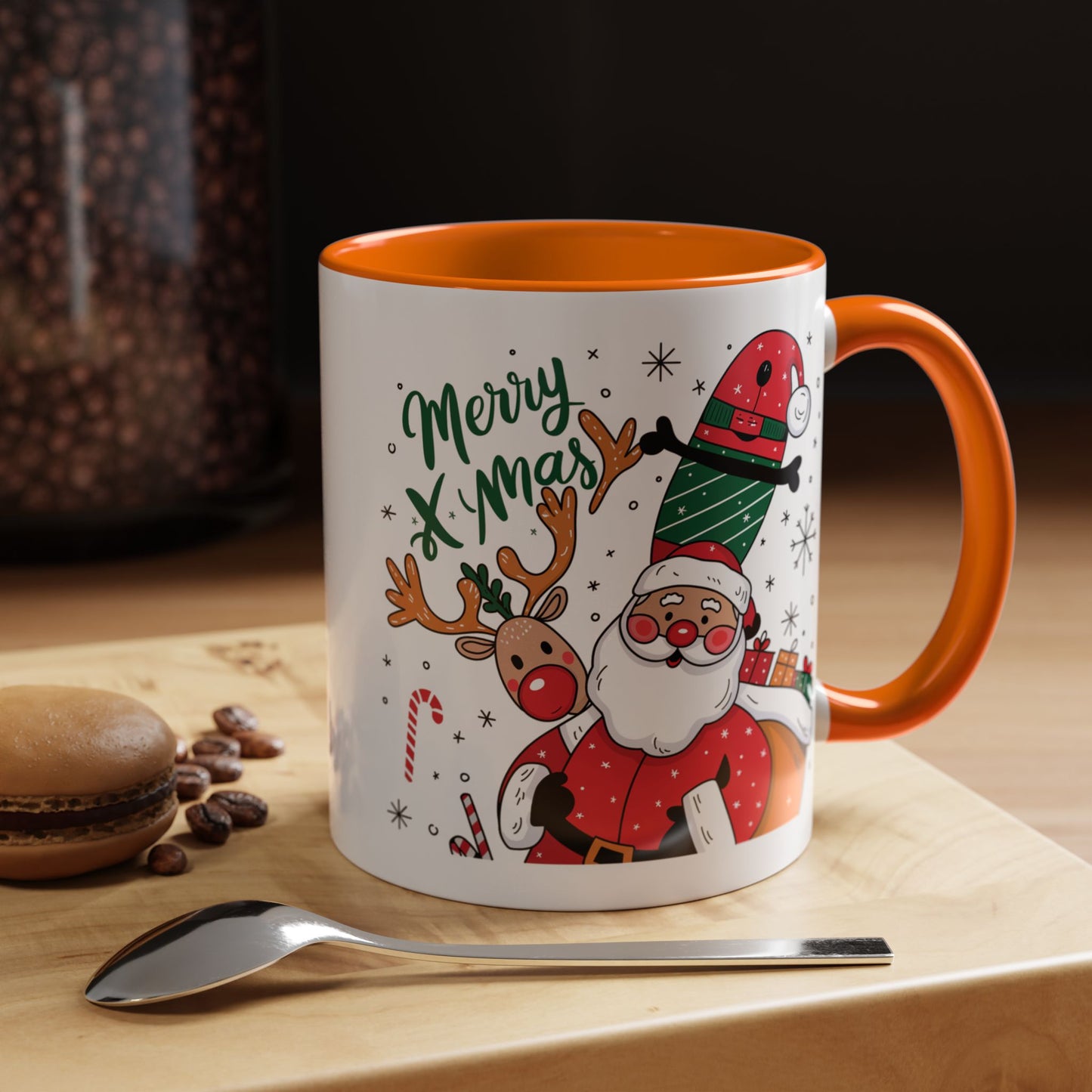 Christmas Mug - Merry Xmas Santa Reindeer