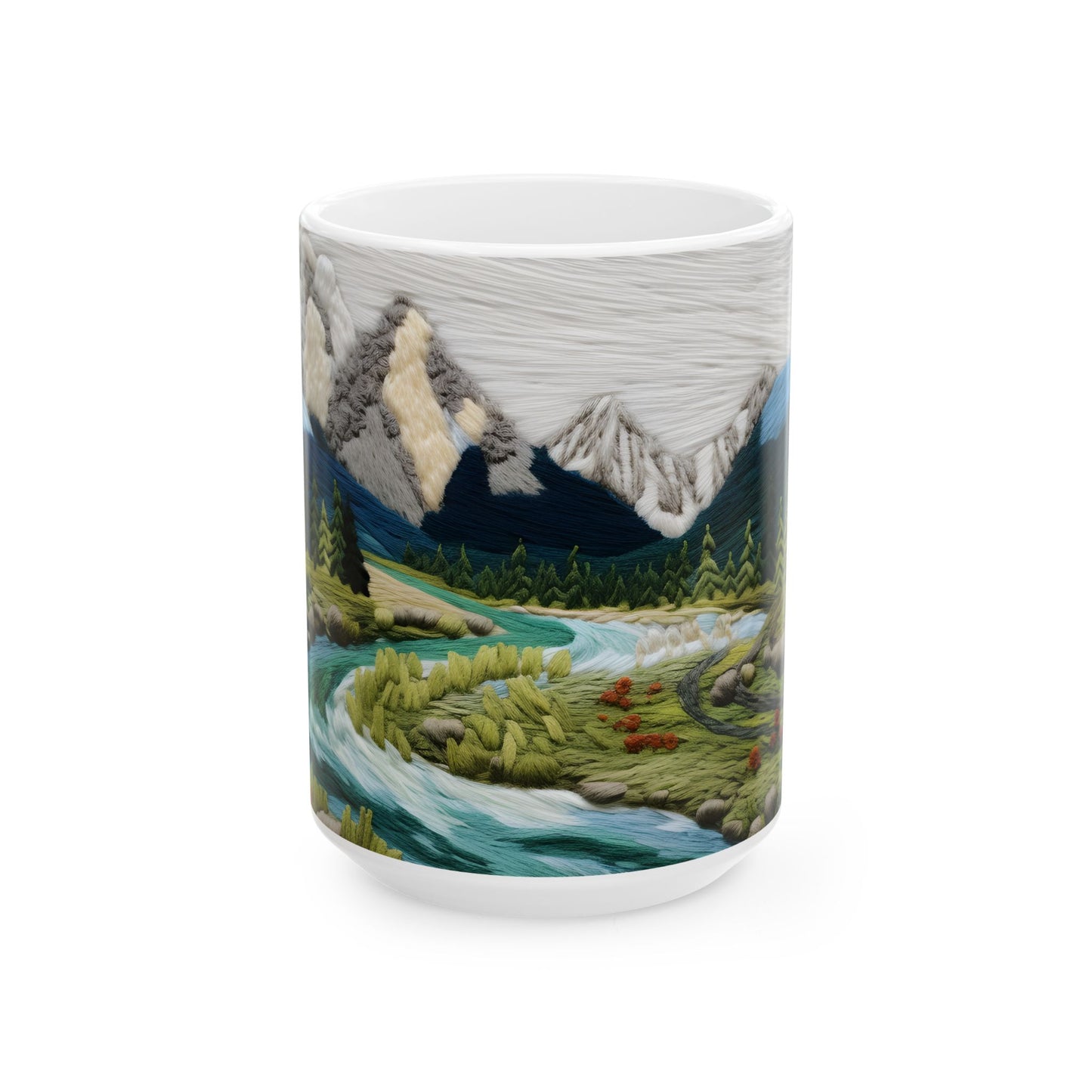 Artistic Mug - Felted Mountains