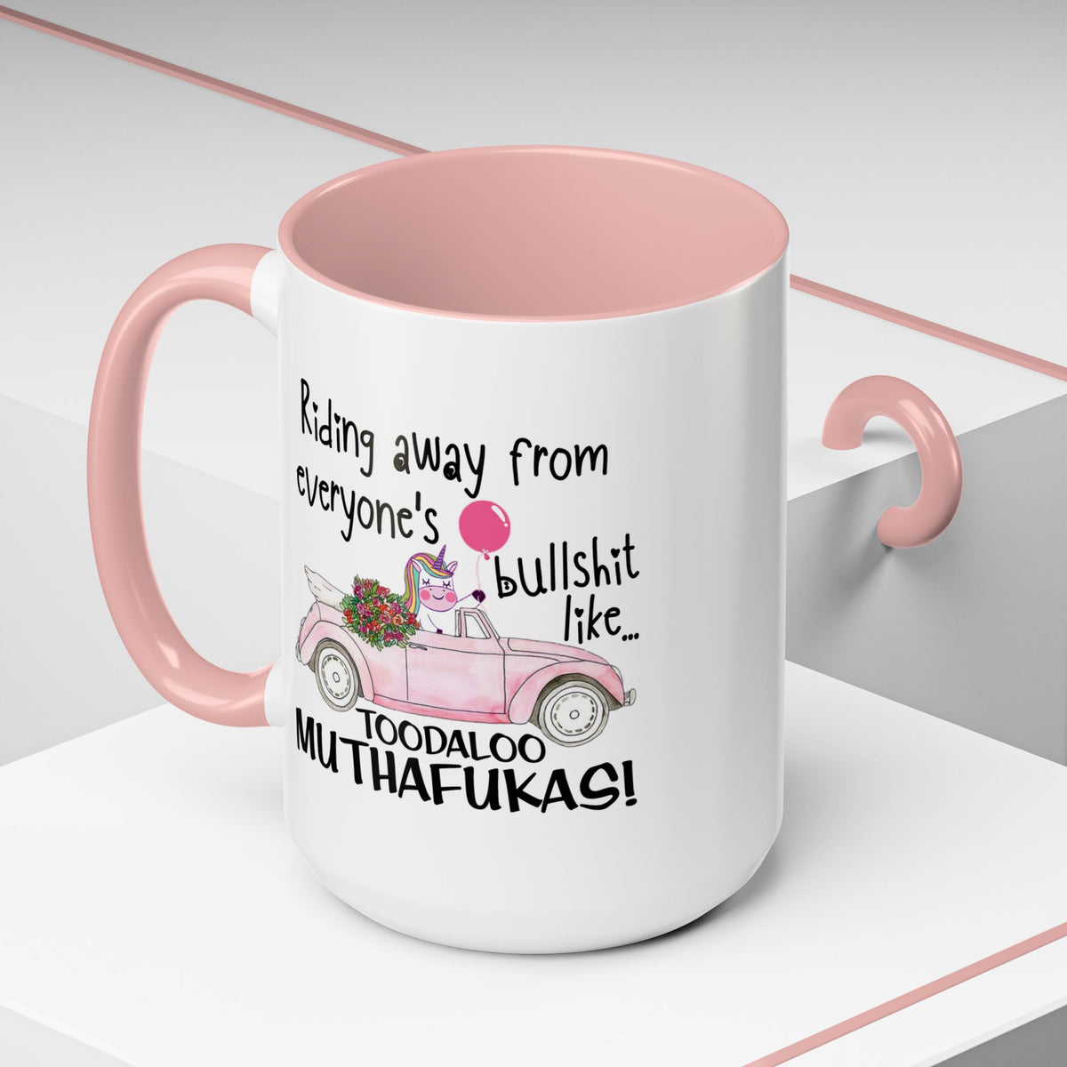 Adult Mug - Riding Away From Everyones Bullshit