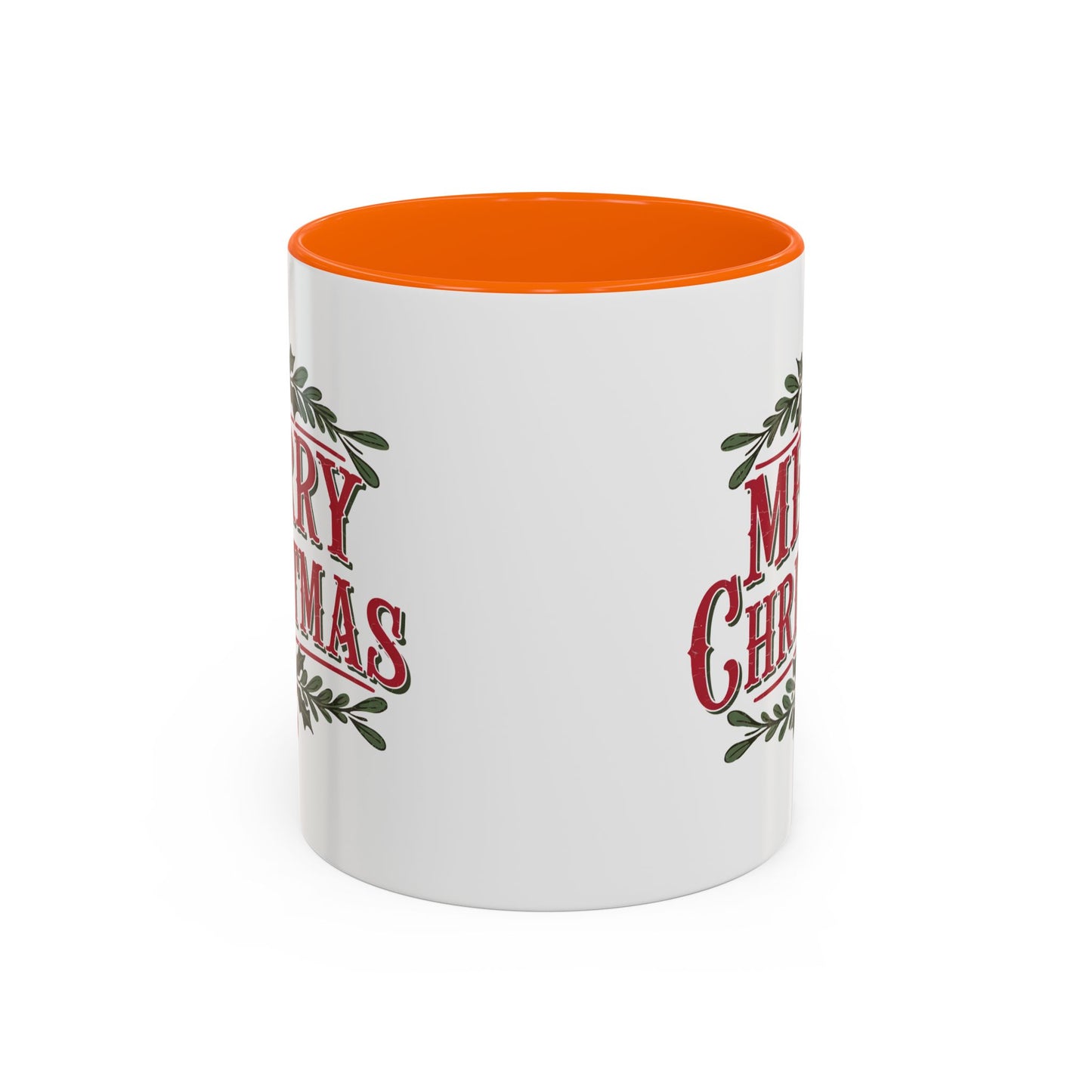 Christmas Mug - Merry Christmas Maroon Text Ornament Decorations