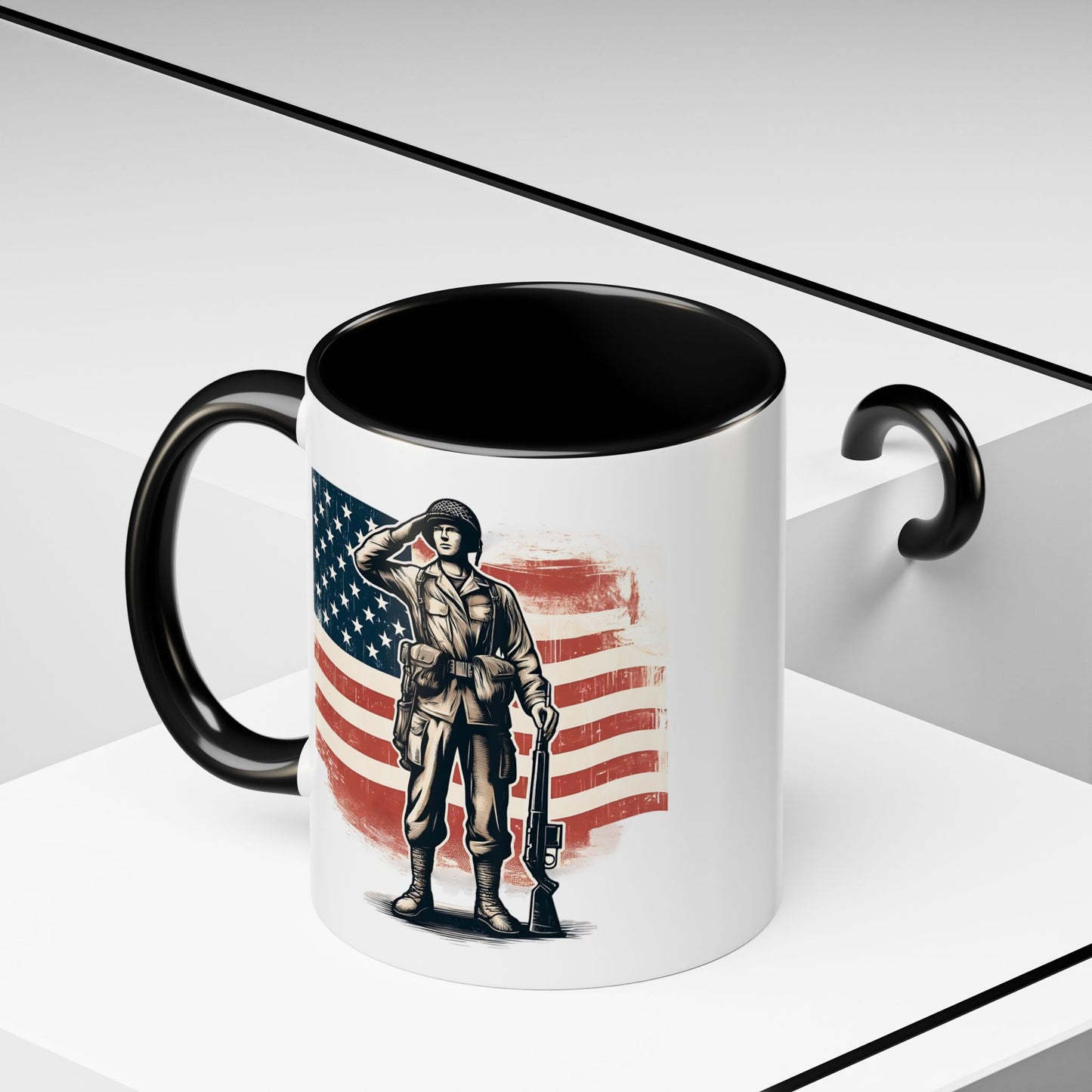 4th of July Mug - American Soldier Flag