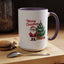 Christmas Mug - Merry Christmas Red Text Santa Tree Presents