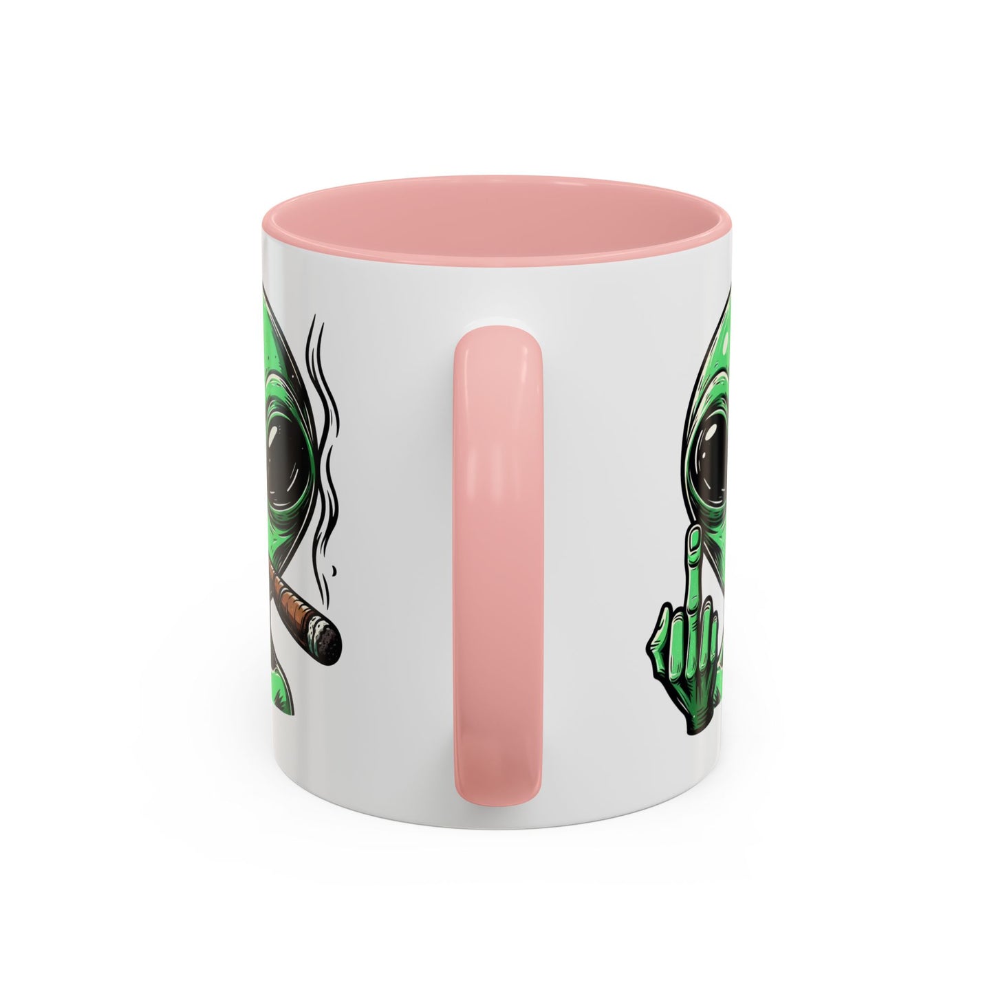 Adult Mug - Green Alien Fuck You Human