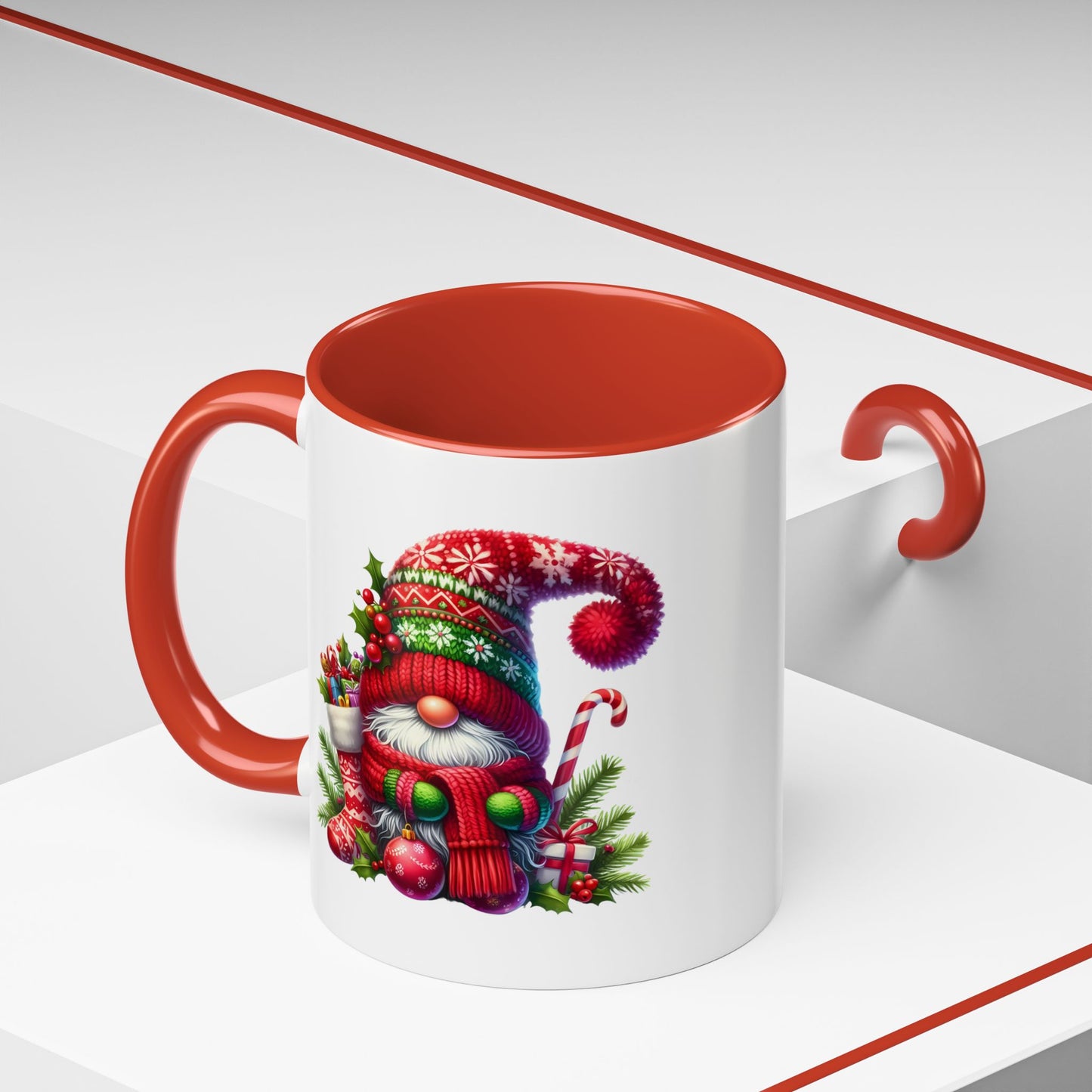Christmas Mug - Gnome and Candy Cane
