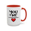 Anniversary Mug - You and Me Red Heart