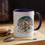 Christmas Mug - Merry Christmas Blue Text Snowman Star Reindeer