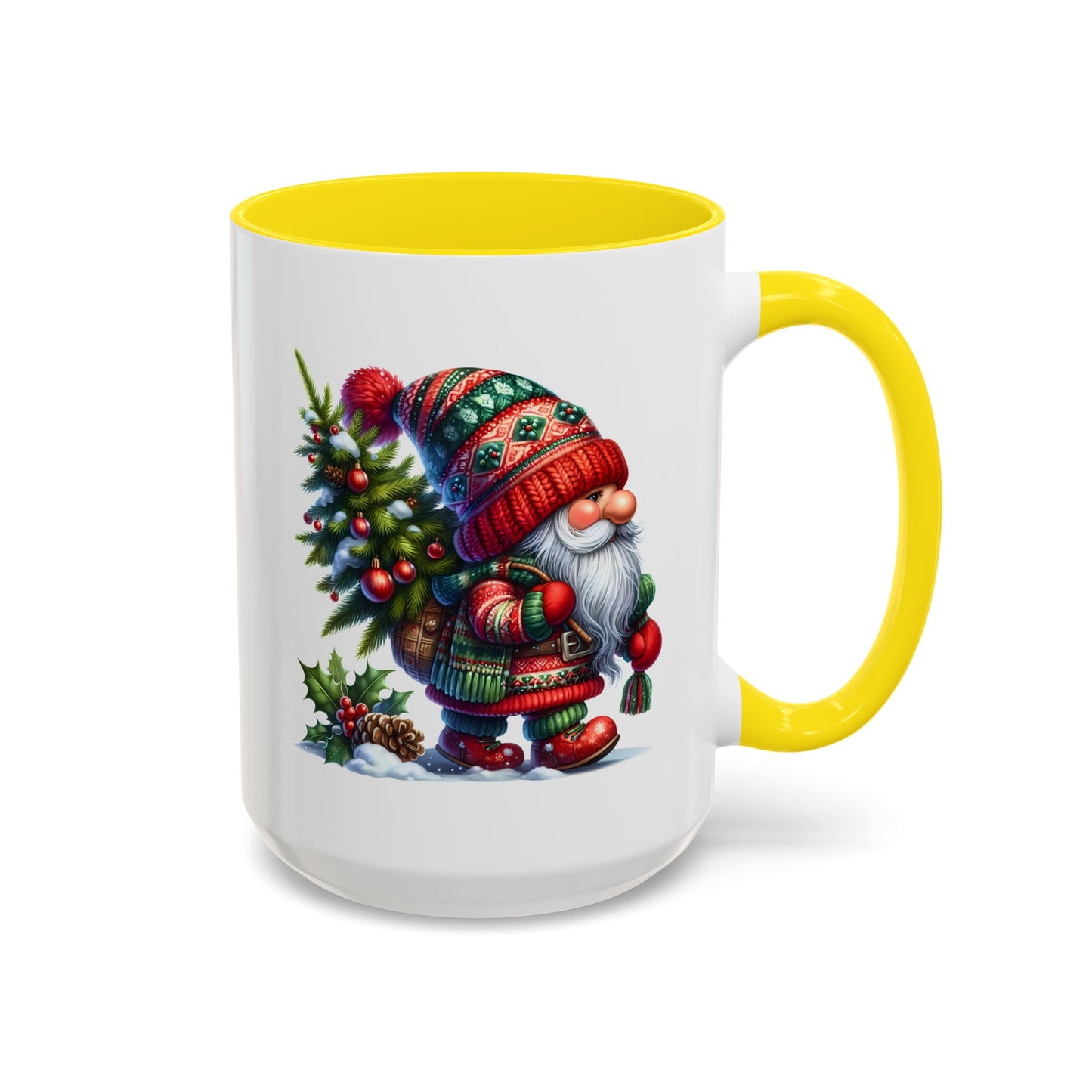 Christmas Mug - Gnome Christmas Tree and Pine Cone