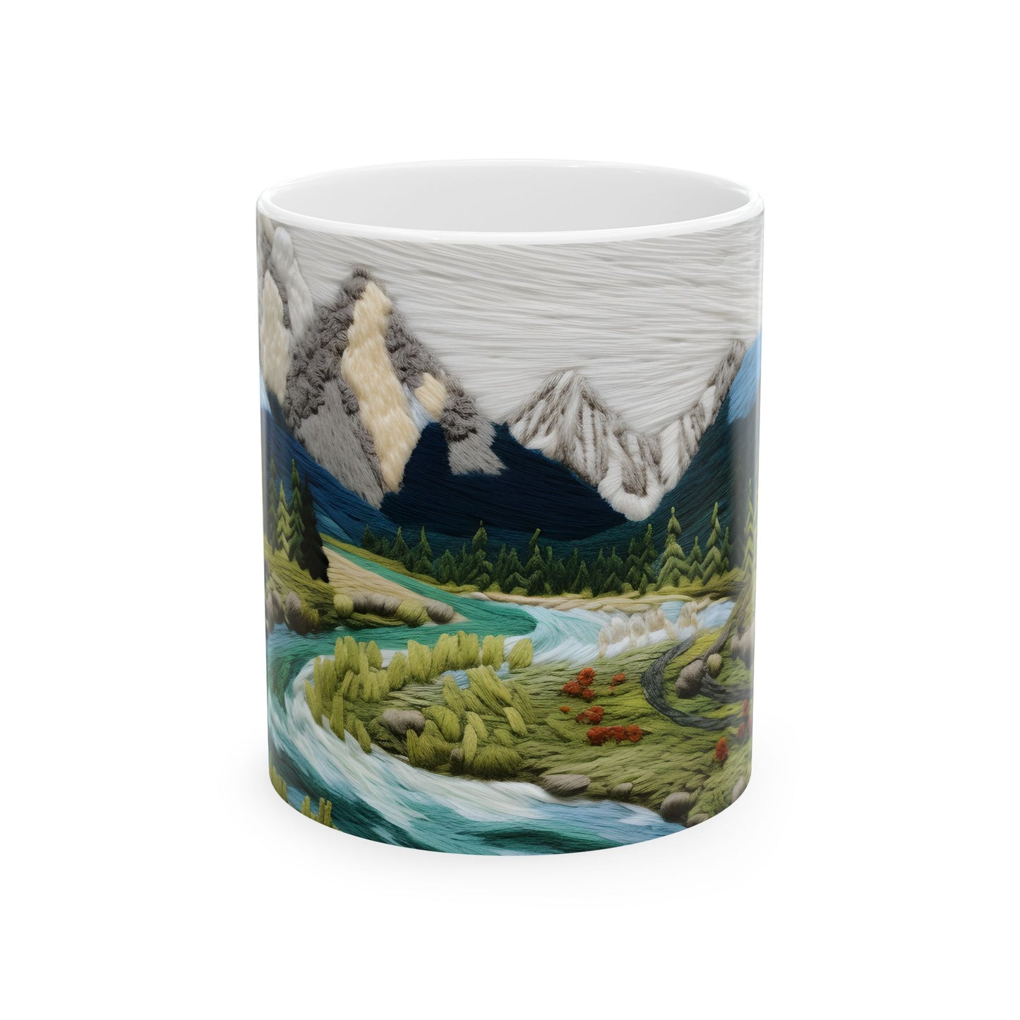 Artistic Mug - Felted Mountains
