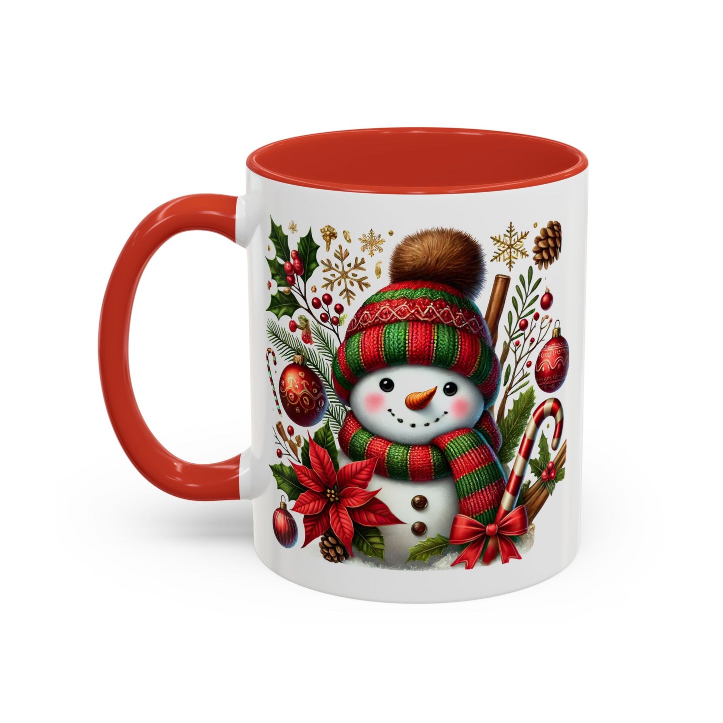 Christmas Mug - Red and Green Snowman