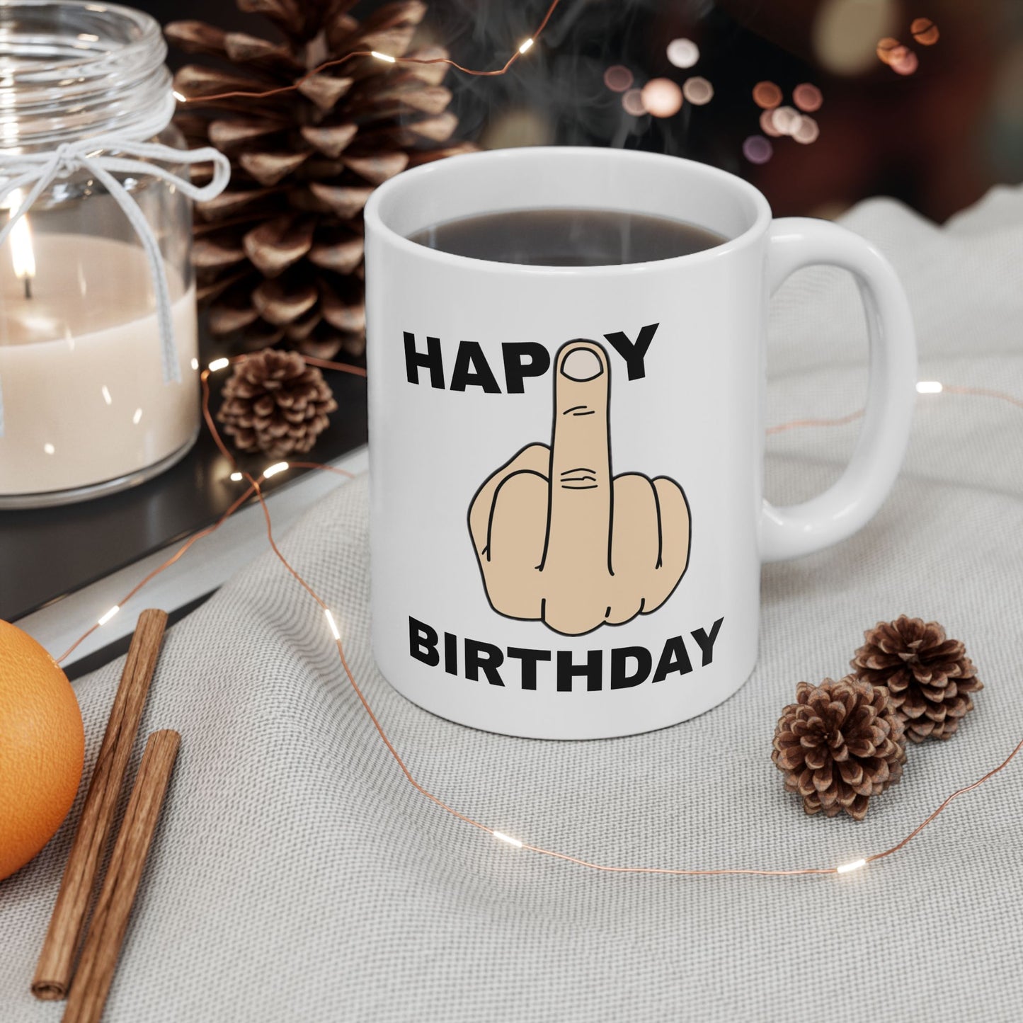 Birthday Mug - Happy Birthday Middle Finger
