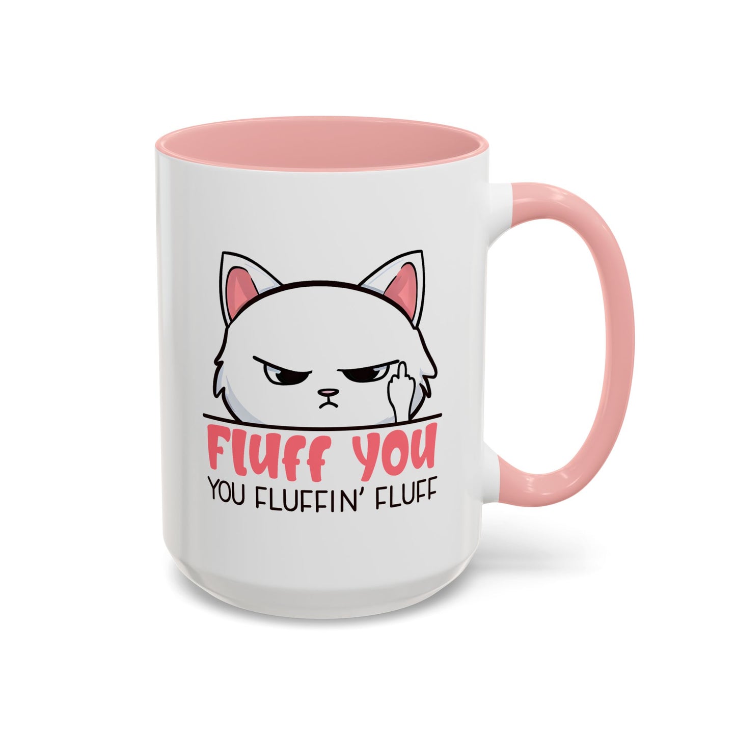 Adult Mug - Fluff You White Cat