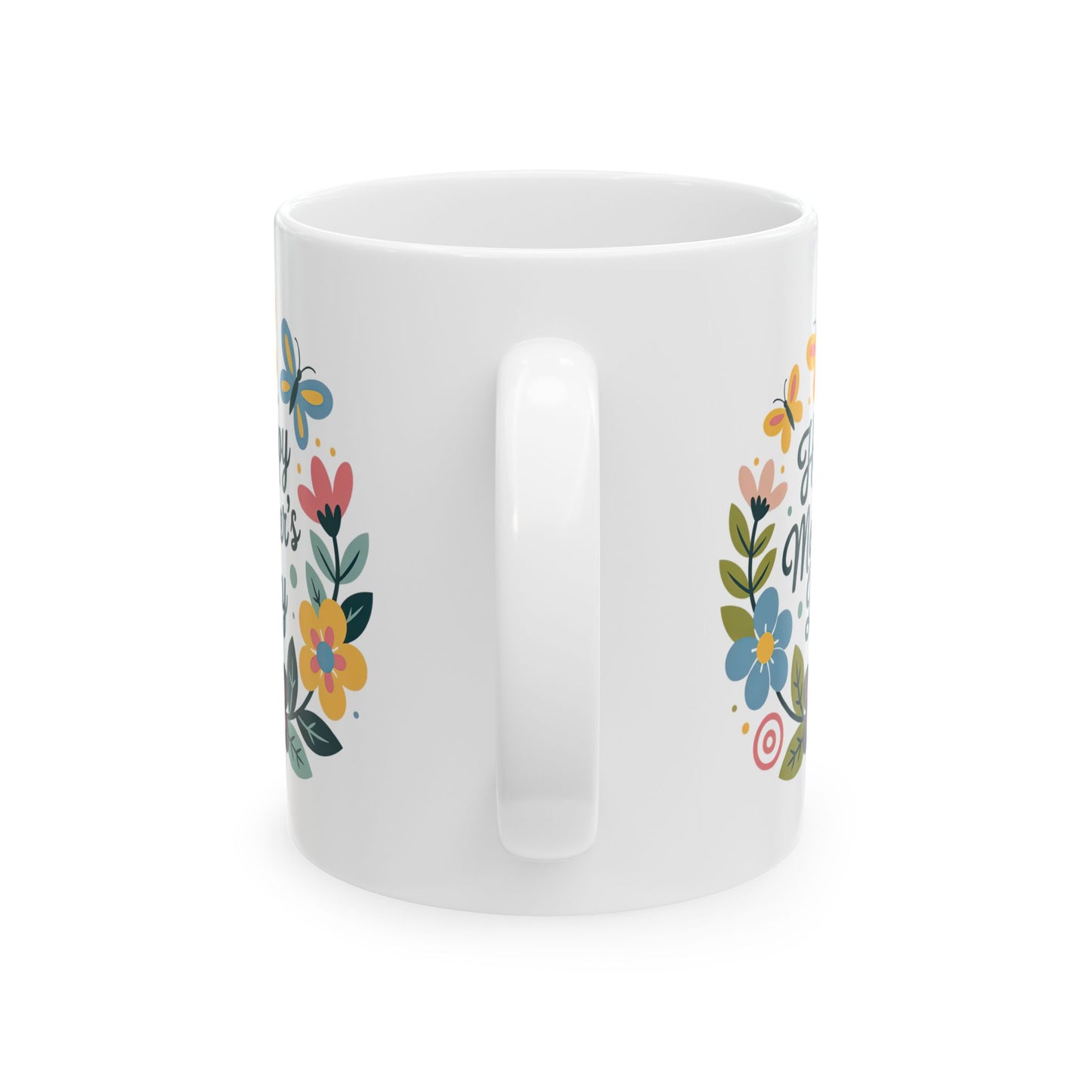 Mother's Day Mug - Happy Mother's Day Floral Butterflies