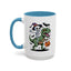 Halloween Mug - Skeleton Riding Dinosaur
