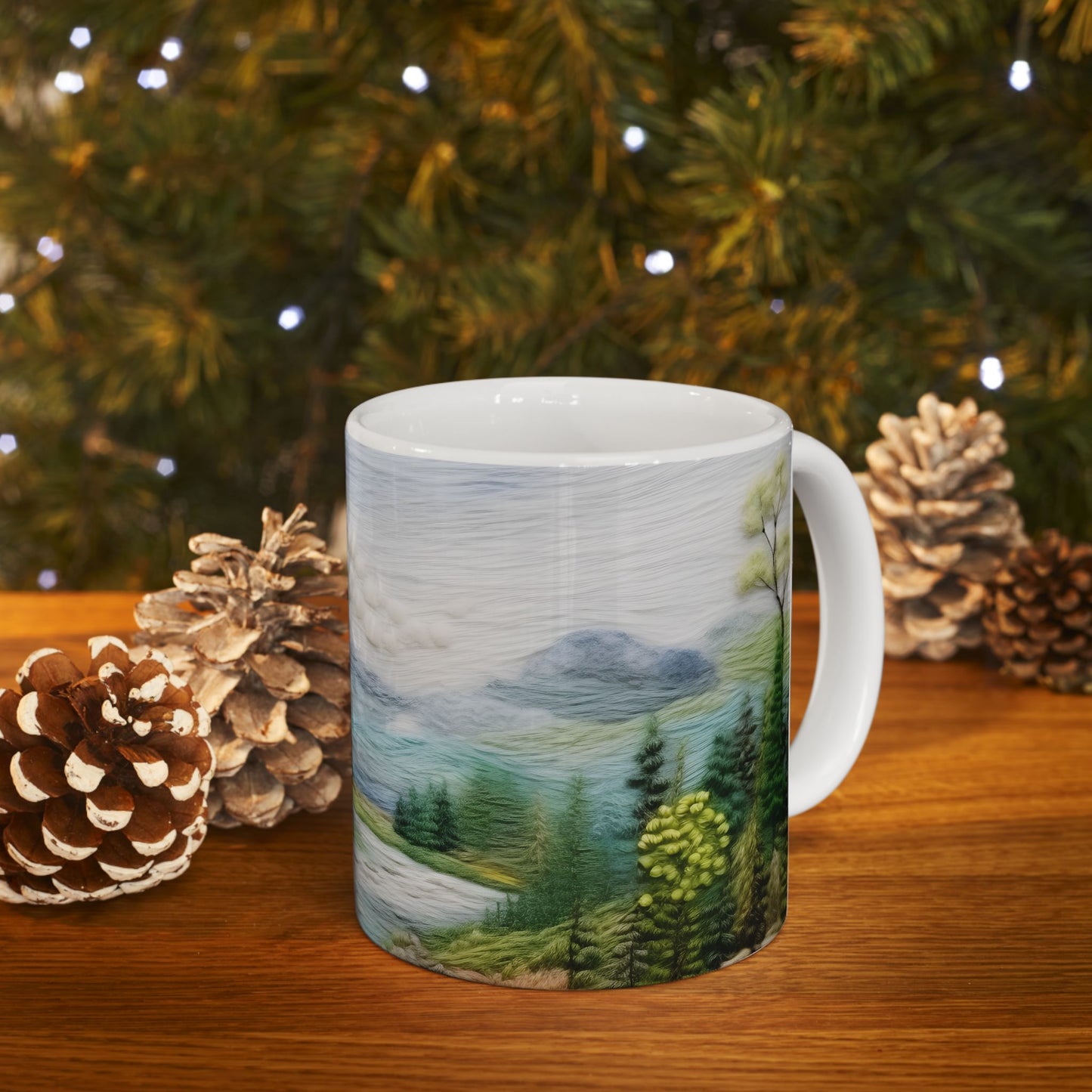 Artistic Mug - Felted Landscape 3