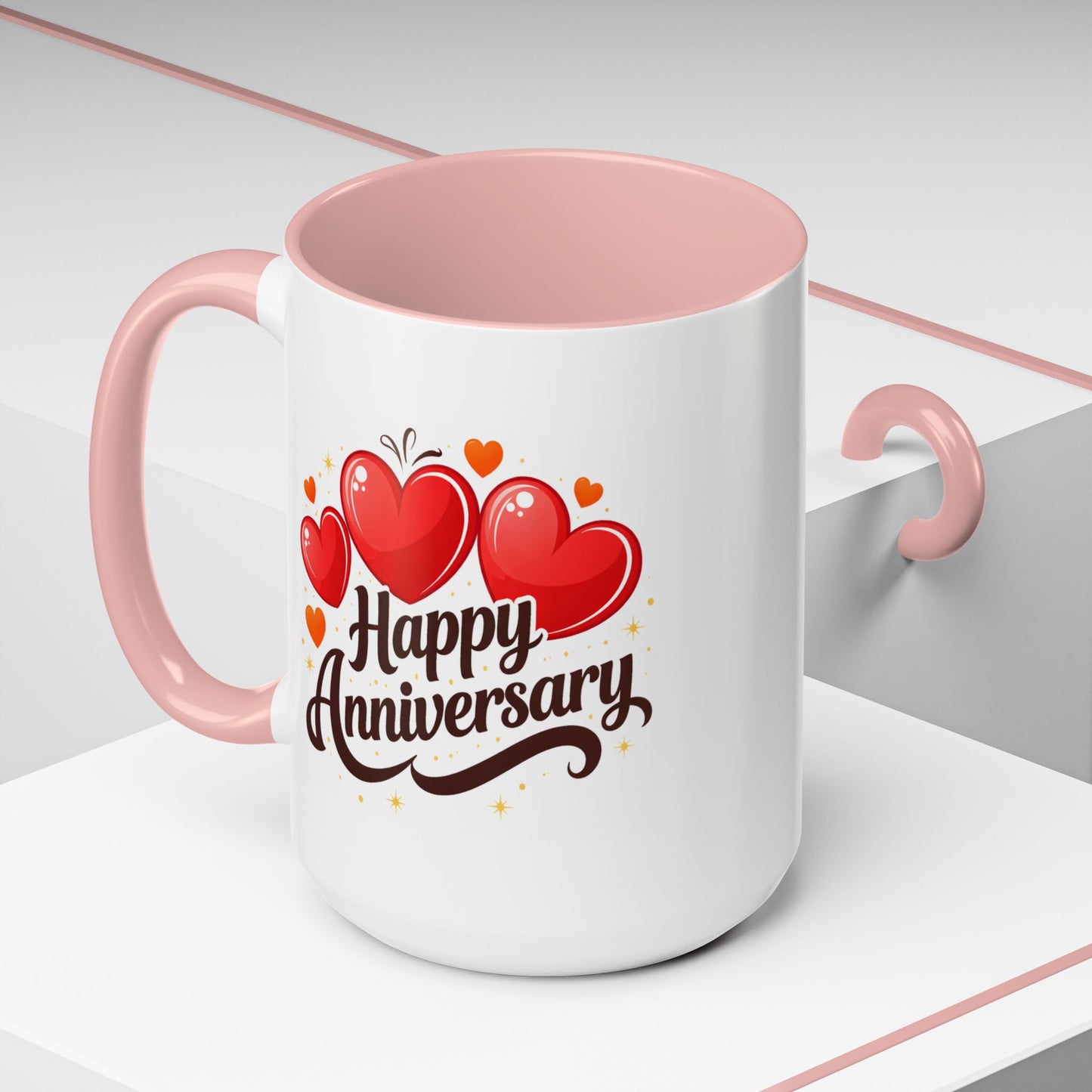 Anniversary Mug - Happy Anniversary Hearts