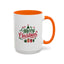 Christmas Mug - Merry Christmas Green & Red Text Tree Snowflakes Presents
