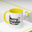 Christmas Mug - Merry Christmas Black Text Hat Candy Cane Mistletoe