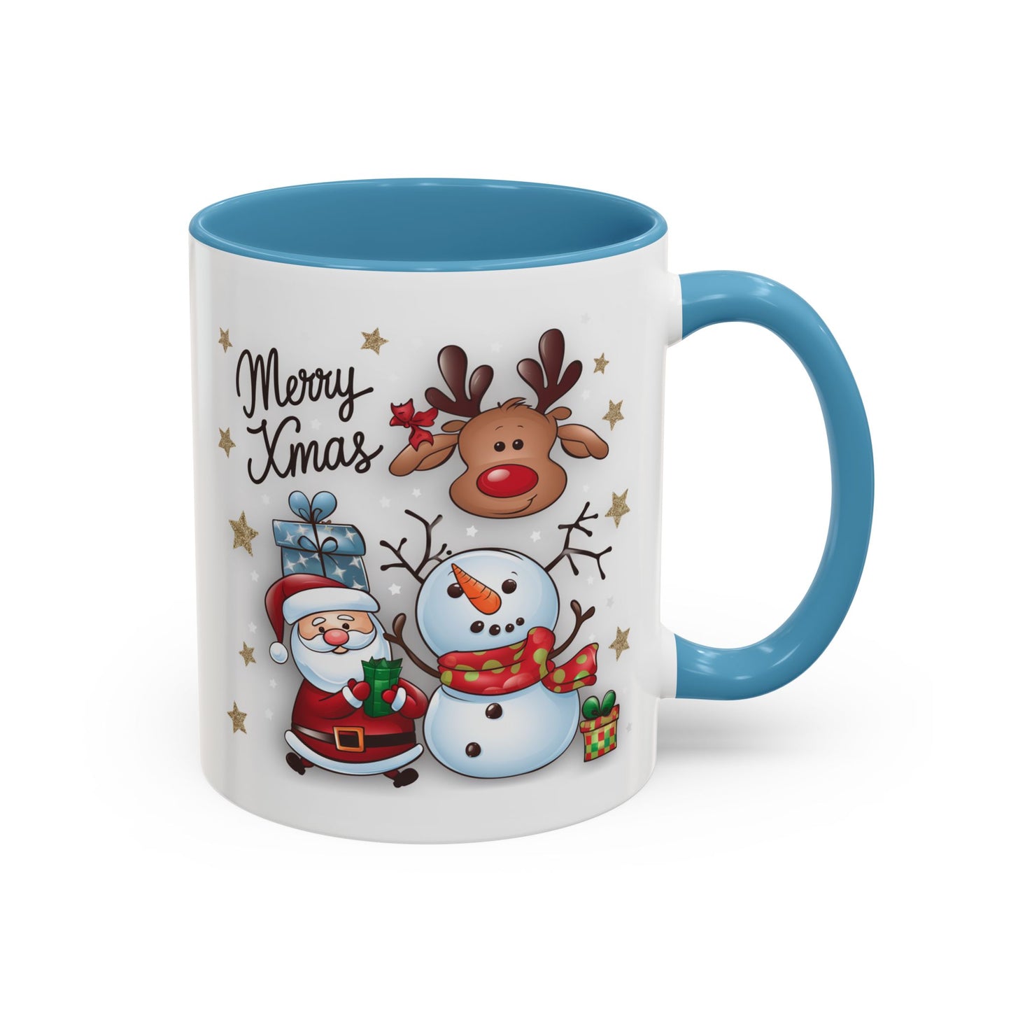 Christmas Mug - Merry Xmas Santa Snowman Reindeer