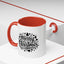 Christmas Mug - Merry Christmas Black Text Trees Snowflakes Hearts