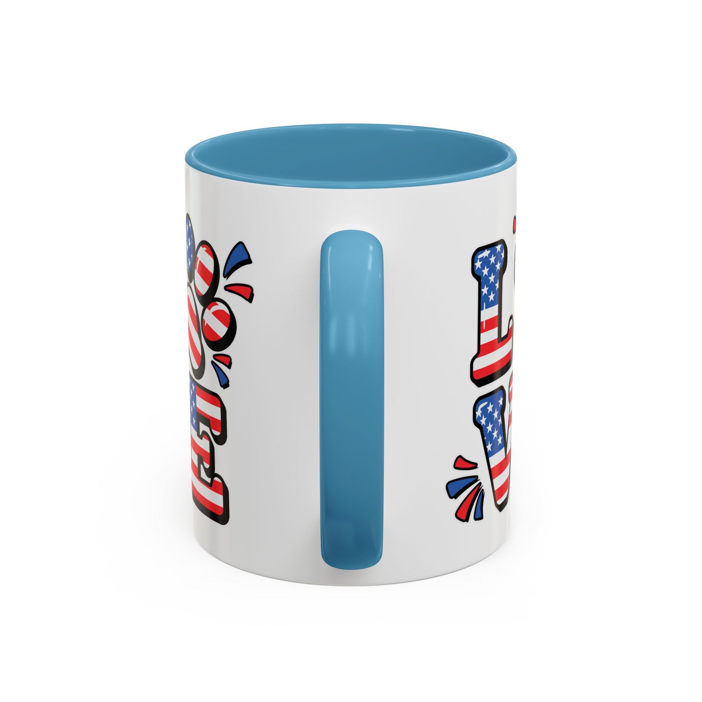4th of July Mug - Animal Love USA Flag