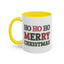 Christmas Mug - Ho Ho Ho Merry Christmas Green & Red Text 2