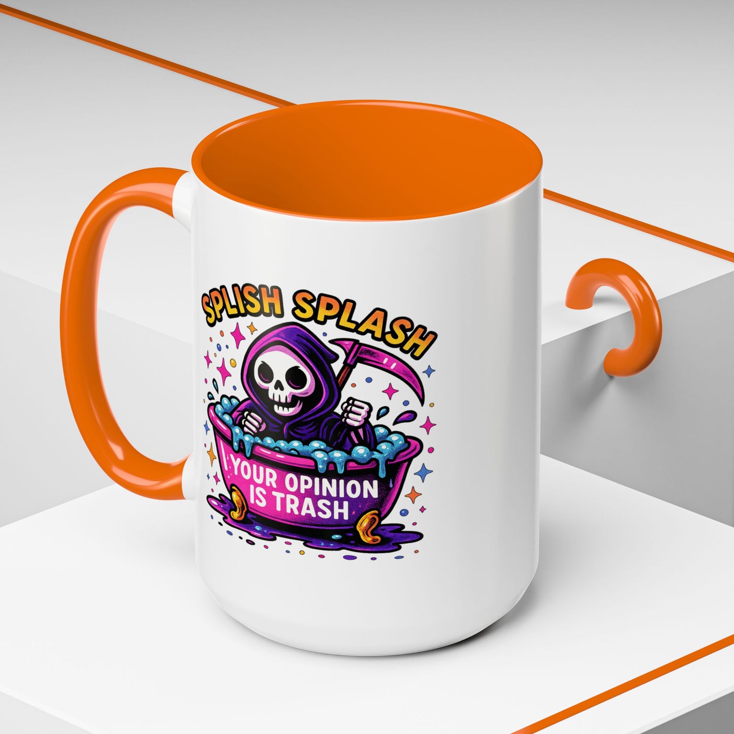 Humor Mug - Splish Splash Your Opinion is Trash