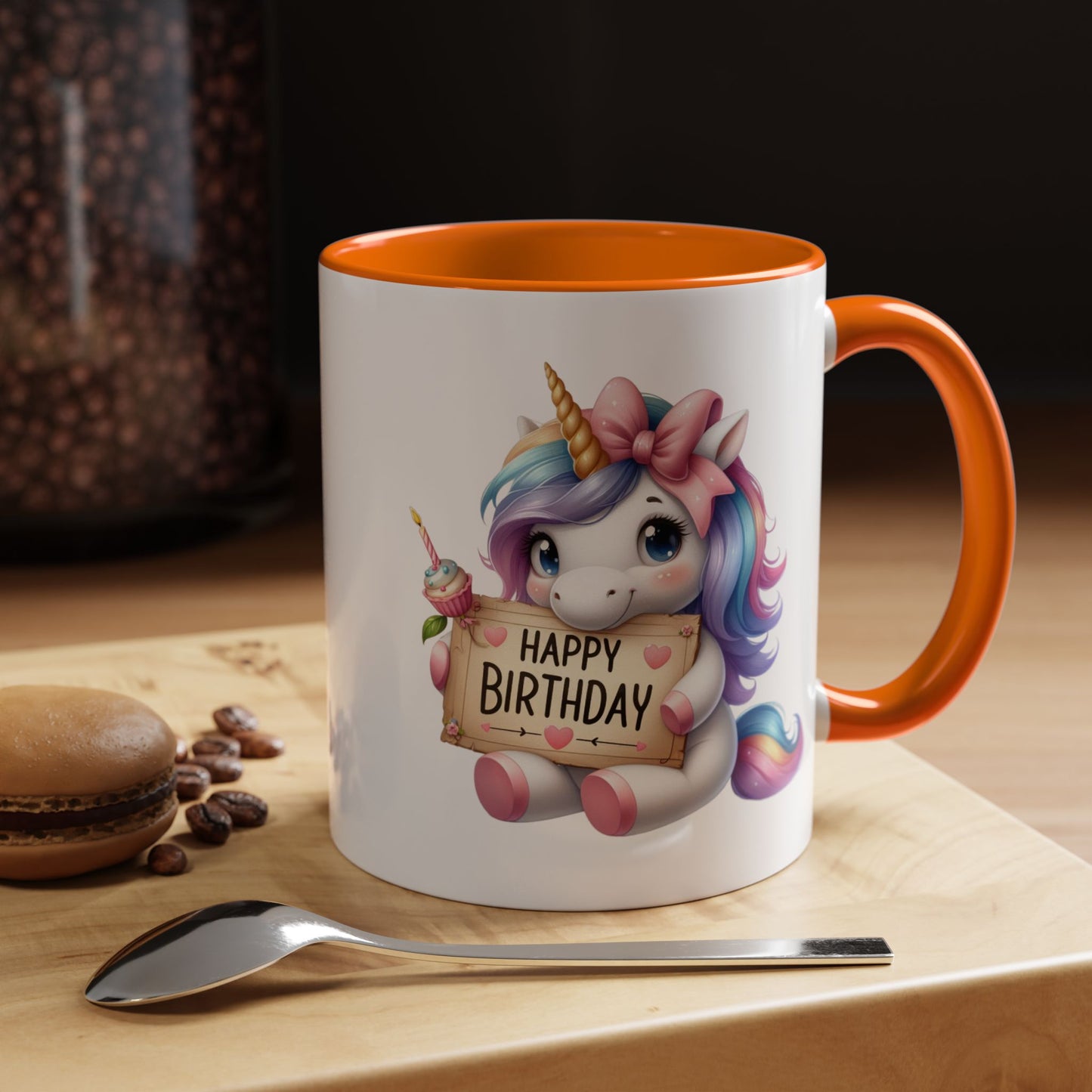 Birthday Mug - Girl Unicorn Happy Birthday Sign