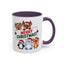 Christmas - Merry Christmas Red & Green Text Reindeer Penguin Bear Fox
