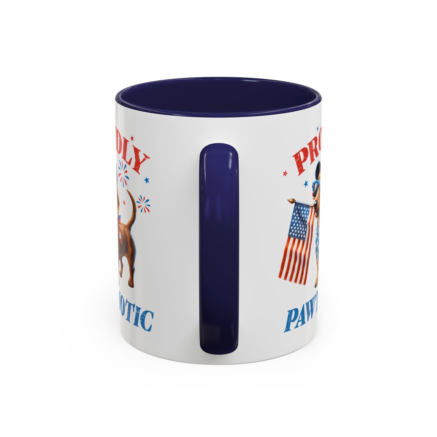 4th of July Mug - Proudly Pawtriotic Dog