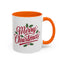 Christmas Mug - Merry Christmas Red Text Mistletoe