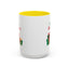 Christmas Mug - Merry Christmas Green & Red Text Santa Presents
