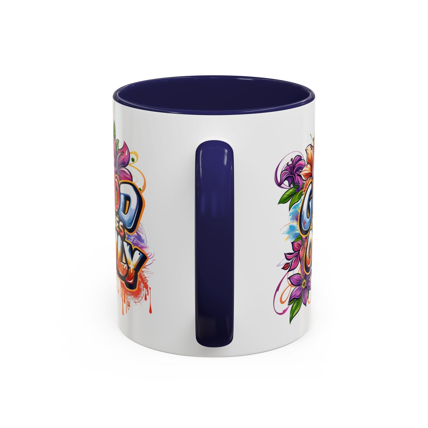 Wellness Mug - Good Vibes Only Graffiti Flowers