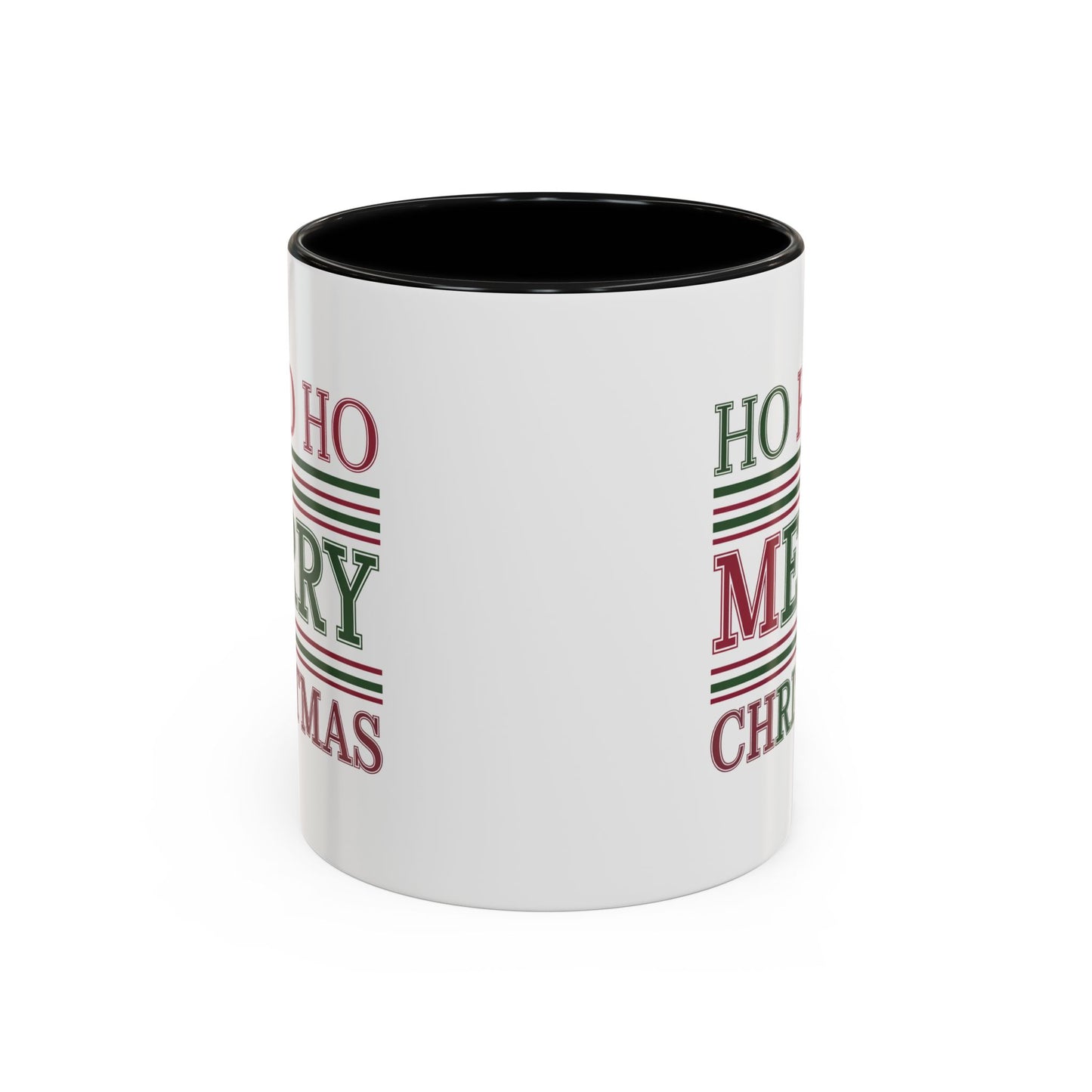 Christmas Mug - Ho Ho Ho Merry Christmas Red & Green Text 3